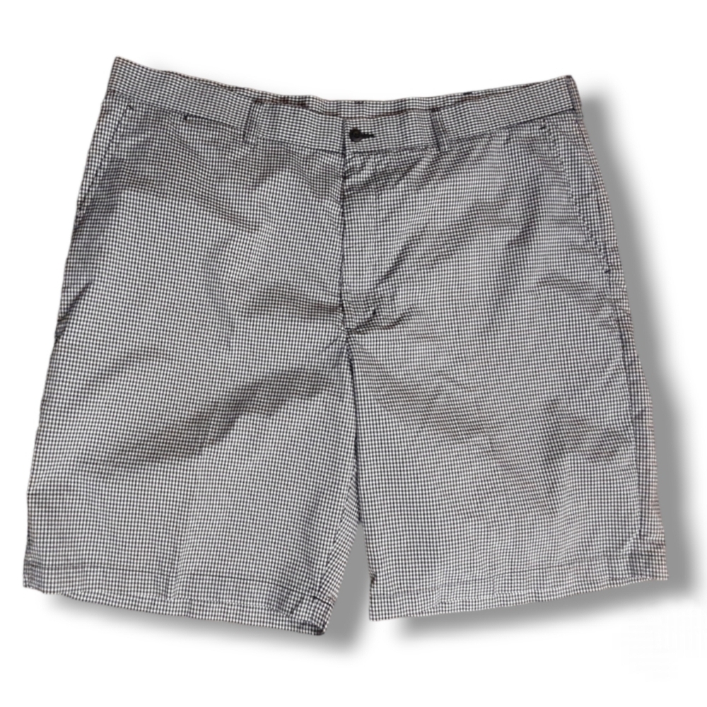 Ben Hogan Men's Black White Plaid 10" Golf Shorts